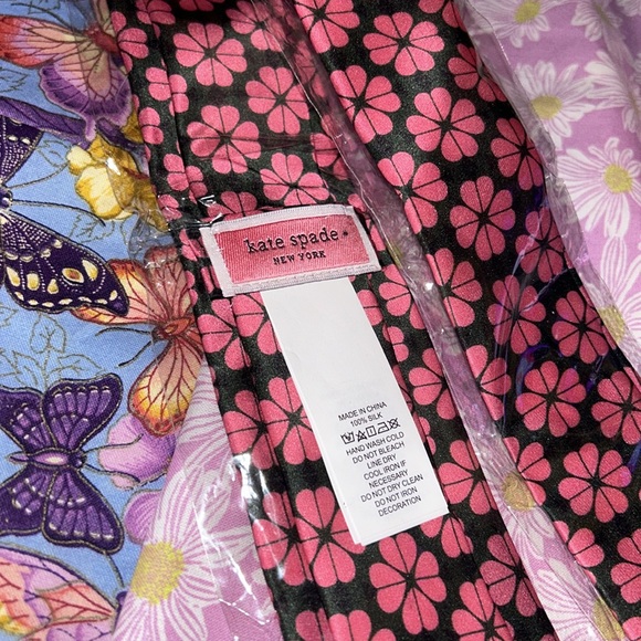 Kate Spade New York unisex spade necktie flower pink&black ties suit accessorie - Picture 5 of 5